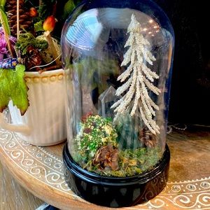 Beautiful Forest Fantasy Handmade Crystal Dome Display Bunny